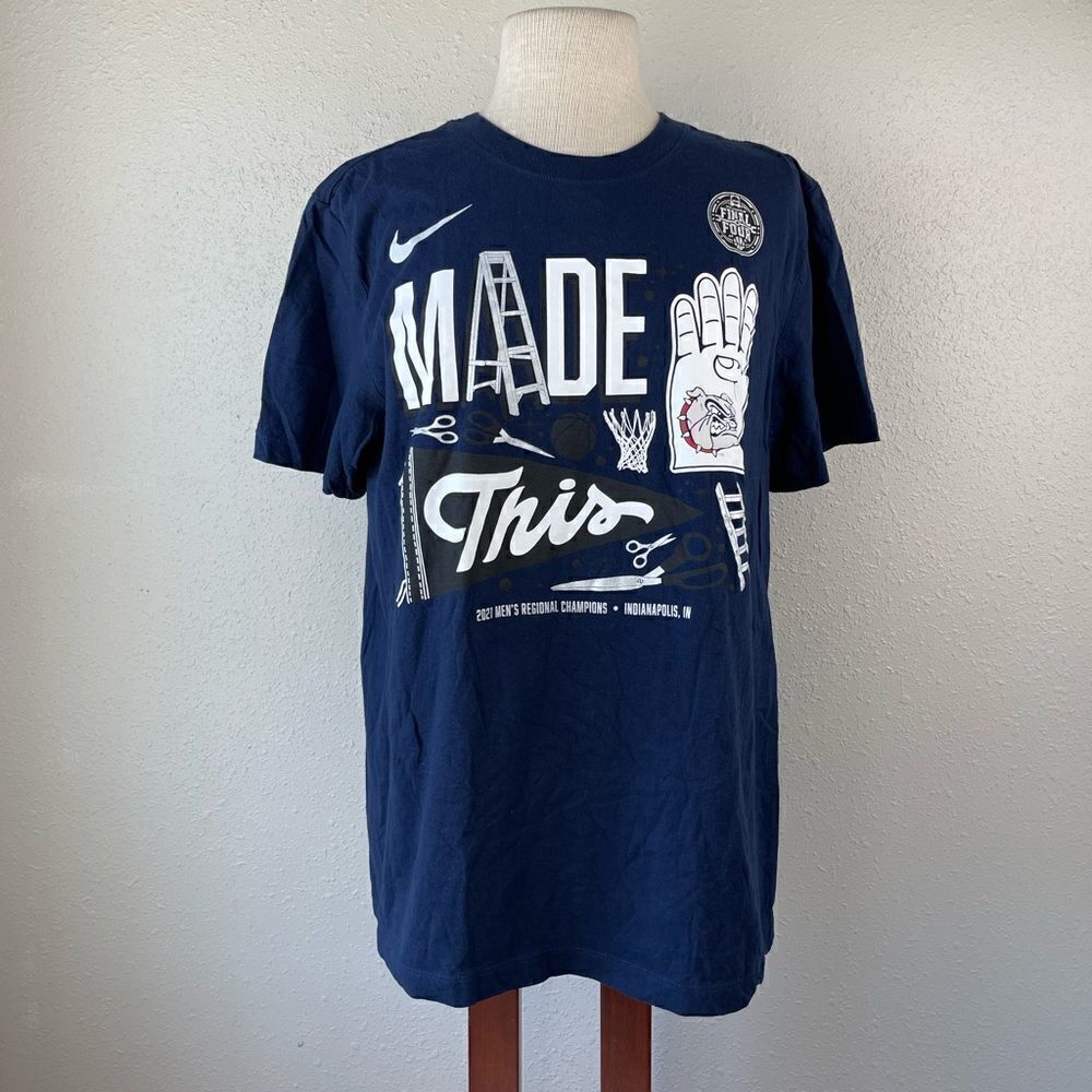Nike Gonzaga 2021 Final Four Regional Tournament T-Shirt Size M EUC